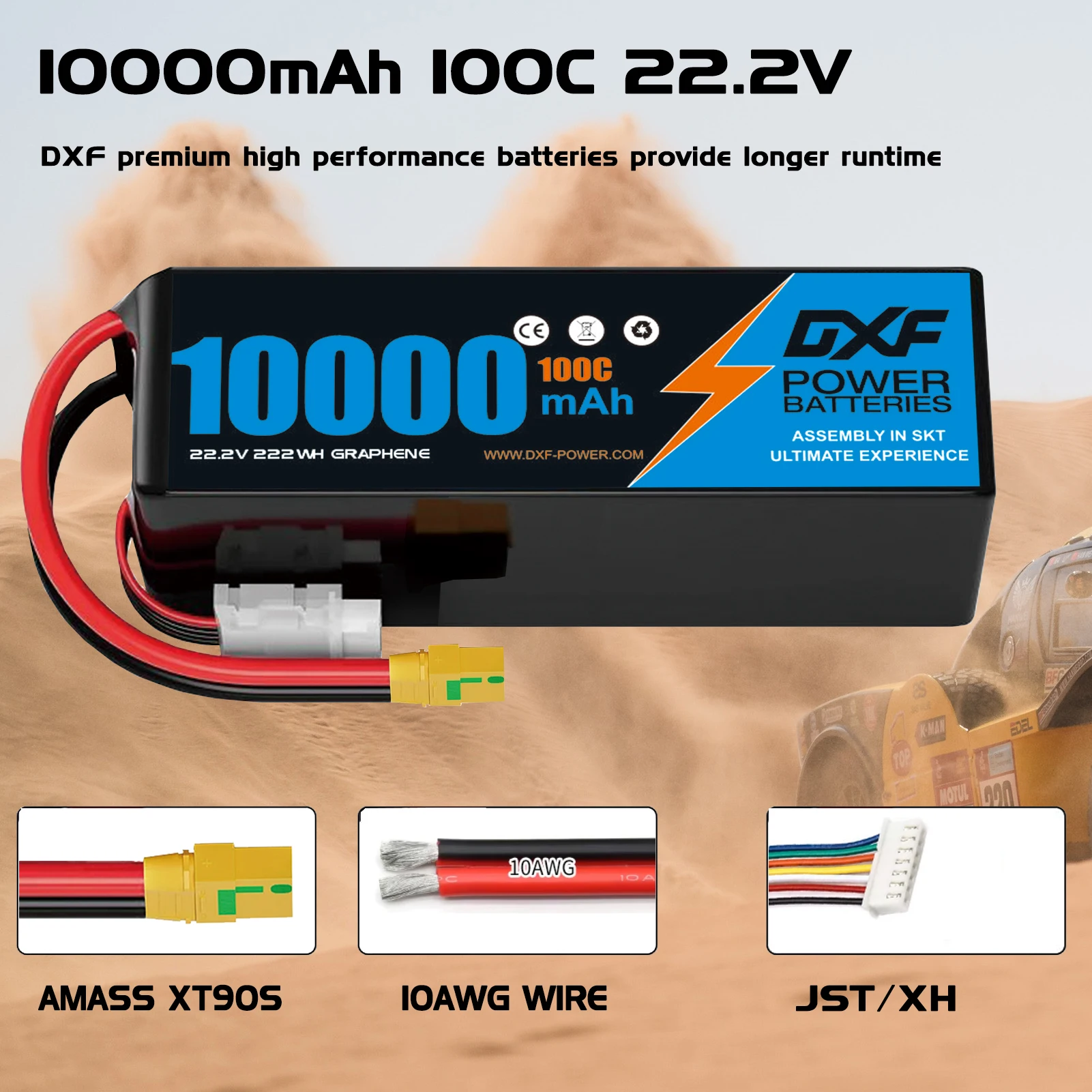 DXF 6S Lipo Battery 10000mAh 2 - 6S Lipo Battery 22.2V 5000Mah ulasan dan harga