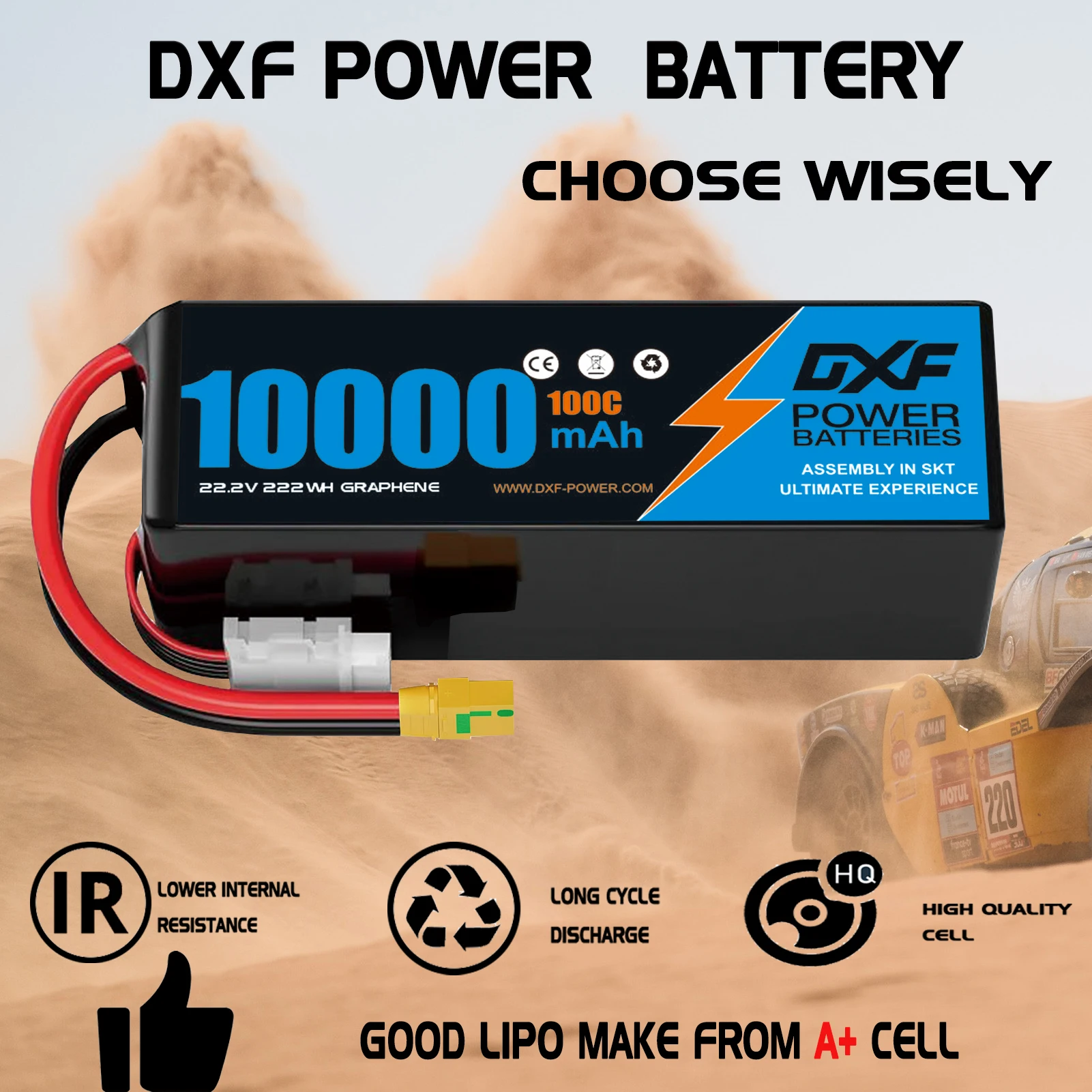 DXF 6S Lipo Battery 10000mAh 2 - 6S Lipo Battery 22.2V 5000Mah ulasan dan harga