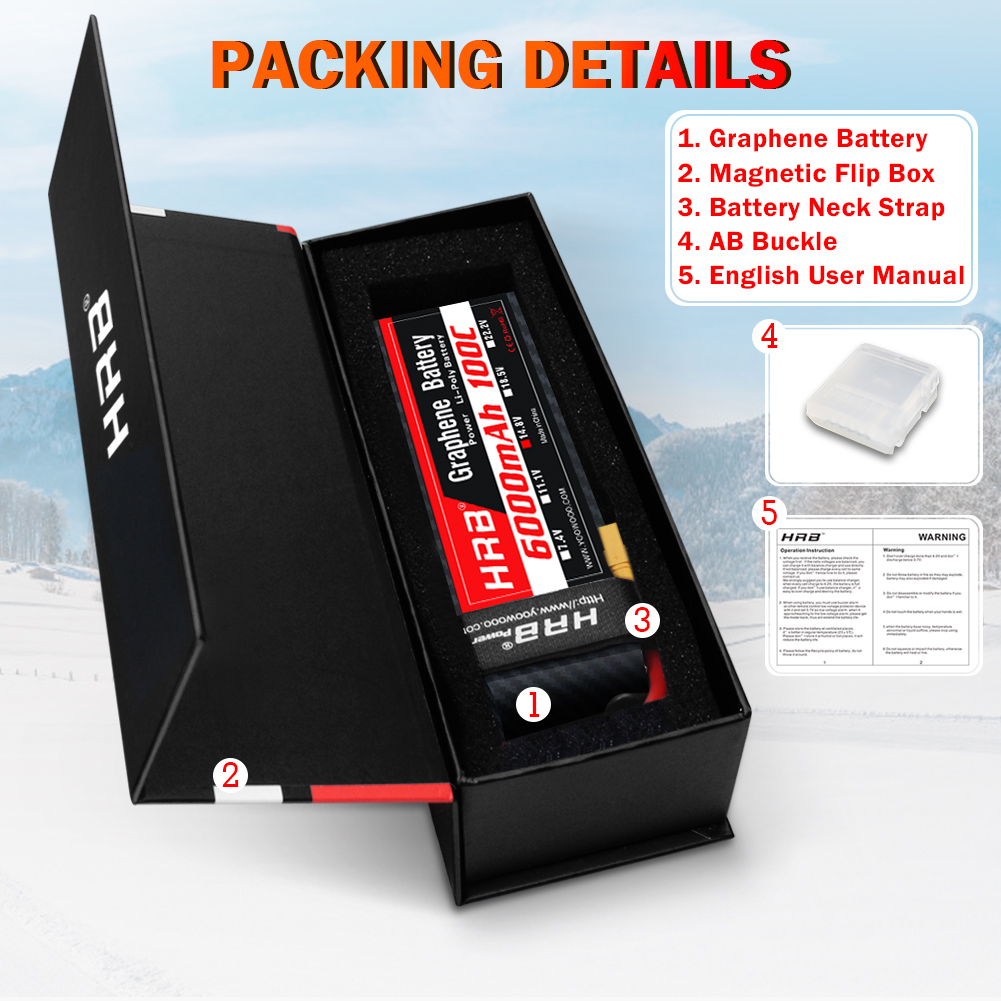 HRB Graphene Battery 2S 3S 4S  - 6S Lipo Battery 22.2V 5000Mah ulasan dan harga